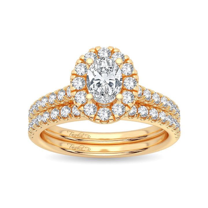 14K Yellow Gold Lab-Grown 1CT Diamond Bridal Ring