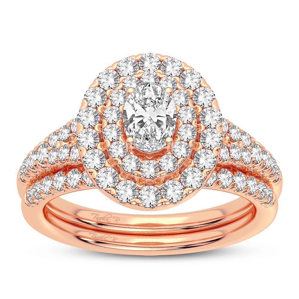 14K Rose Gold 1.00CT Diamond Bridal Ring