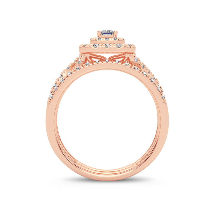 Romantic 14k Rose Gold Lab Diamond Engagement Ring (1CT)