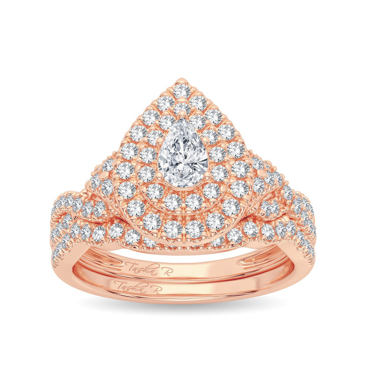 Timeless 14k Rose Gold 1CT Lab Diamond Engagement Ring