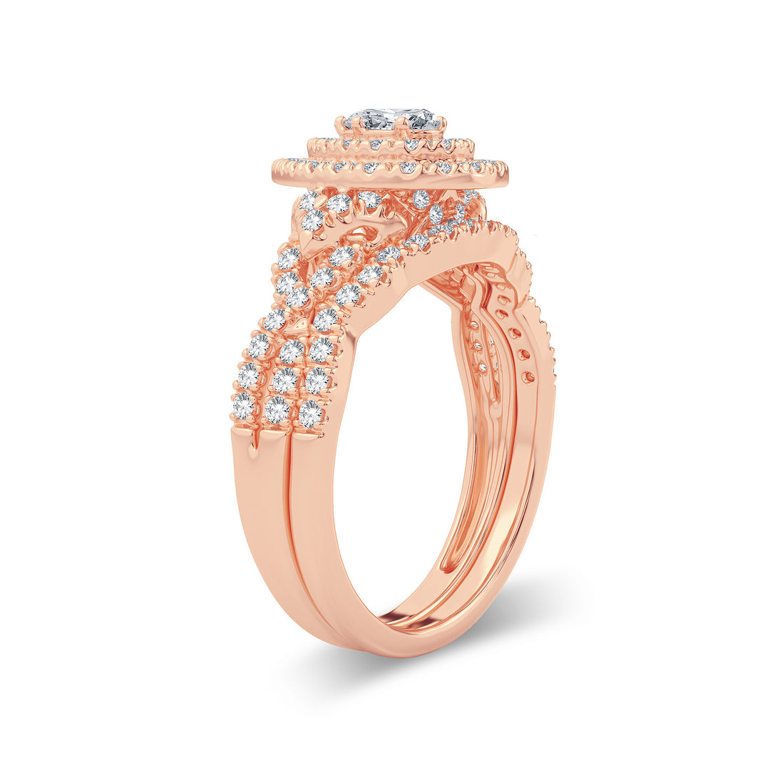 Timeless 14k Rose Gold 1CT Lab Diamond Engagement Ring