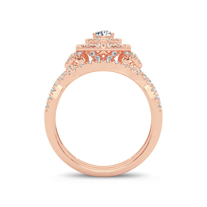 Timeless 14k Rose Gold 1CT Lab Diamond Engagement Ring