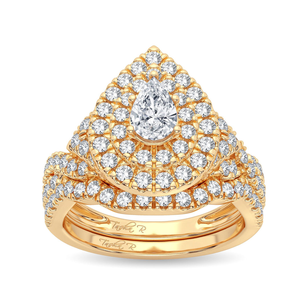 14K Yellow Gold 1.50CT Diamond Bridal Ring