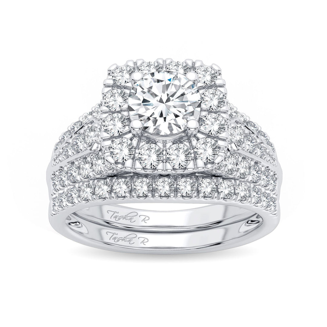 14K White Gold 2.00ct Diamond Bridal Ring