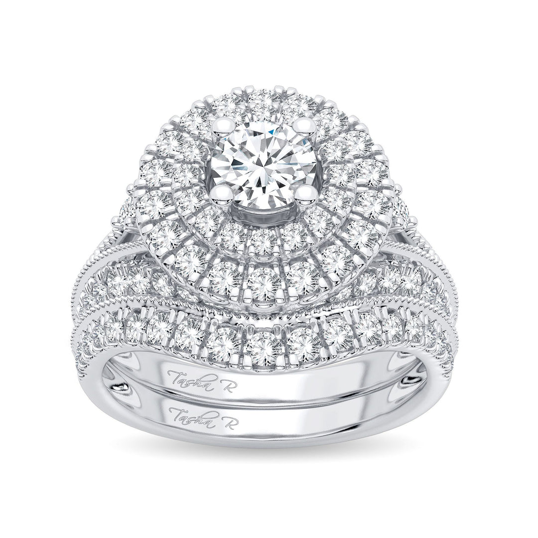 14K White Gold 2.00ct Diamond Bridal Ring