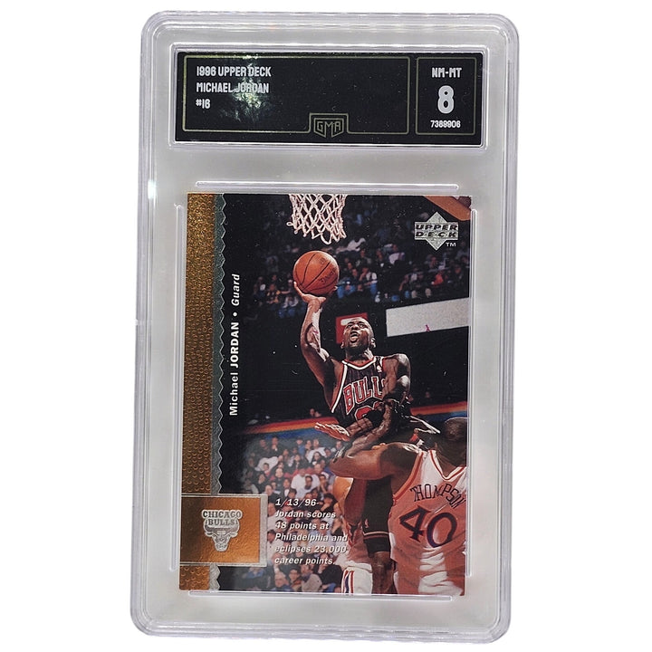 1996 Upper Deck Michael Jordan #16 Chicago Bulls GMA 8 NM-MT Basketball Card