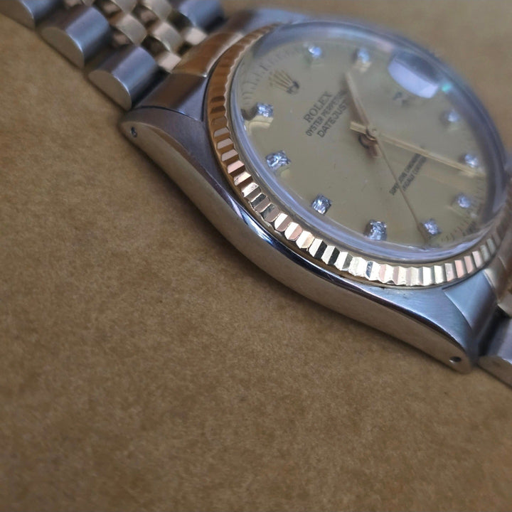 1982 Rolex Datejust 36 Ref 16013 18K/Steel Jubilee 14K Bezel