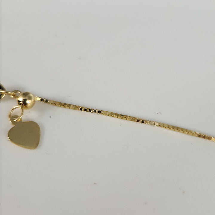 10k Yellow Gold 0.8mm Adjustable Box Chain 22"w
