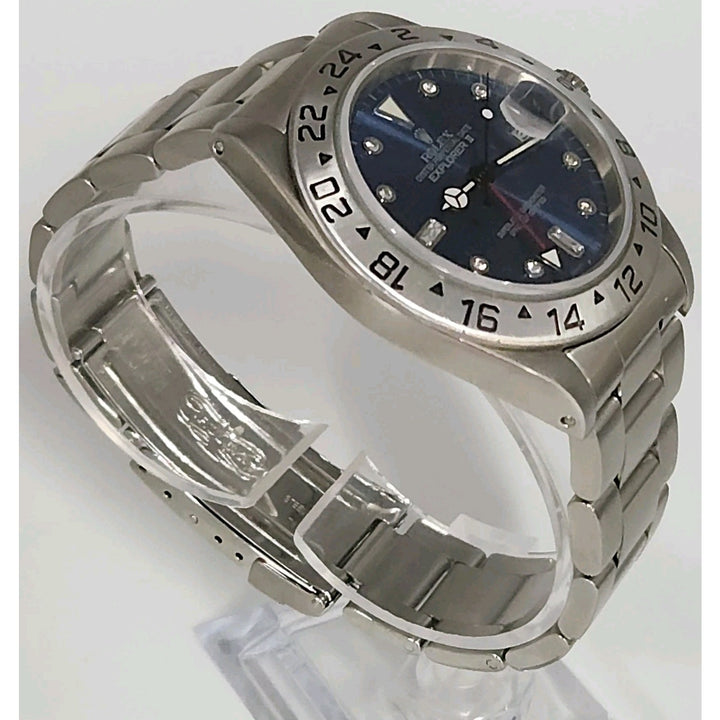 Stainless Steel Rolex Explorer II Watch, 40MM After Market Blue Dial Ref 16570