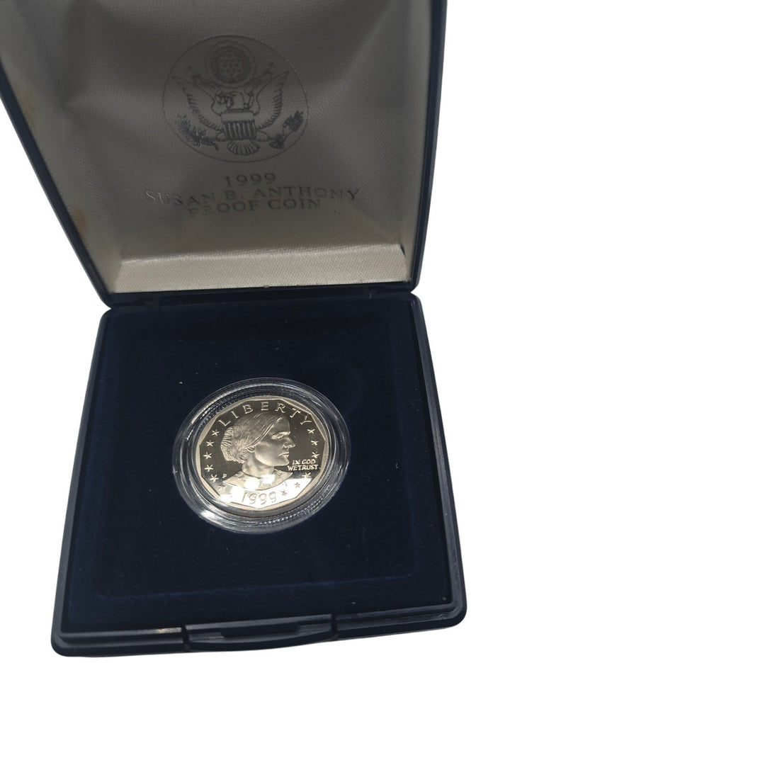 1999-P Susan B. Anthony Proof Dollar Coin – Original US Mint Box & COA