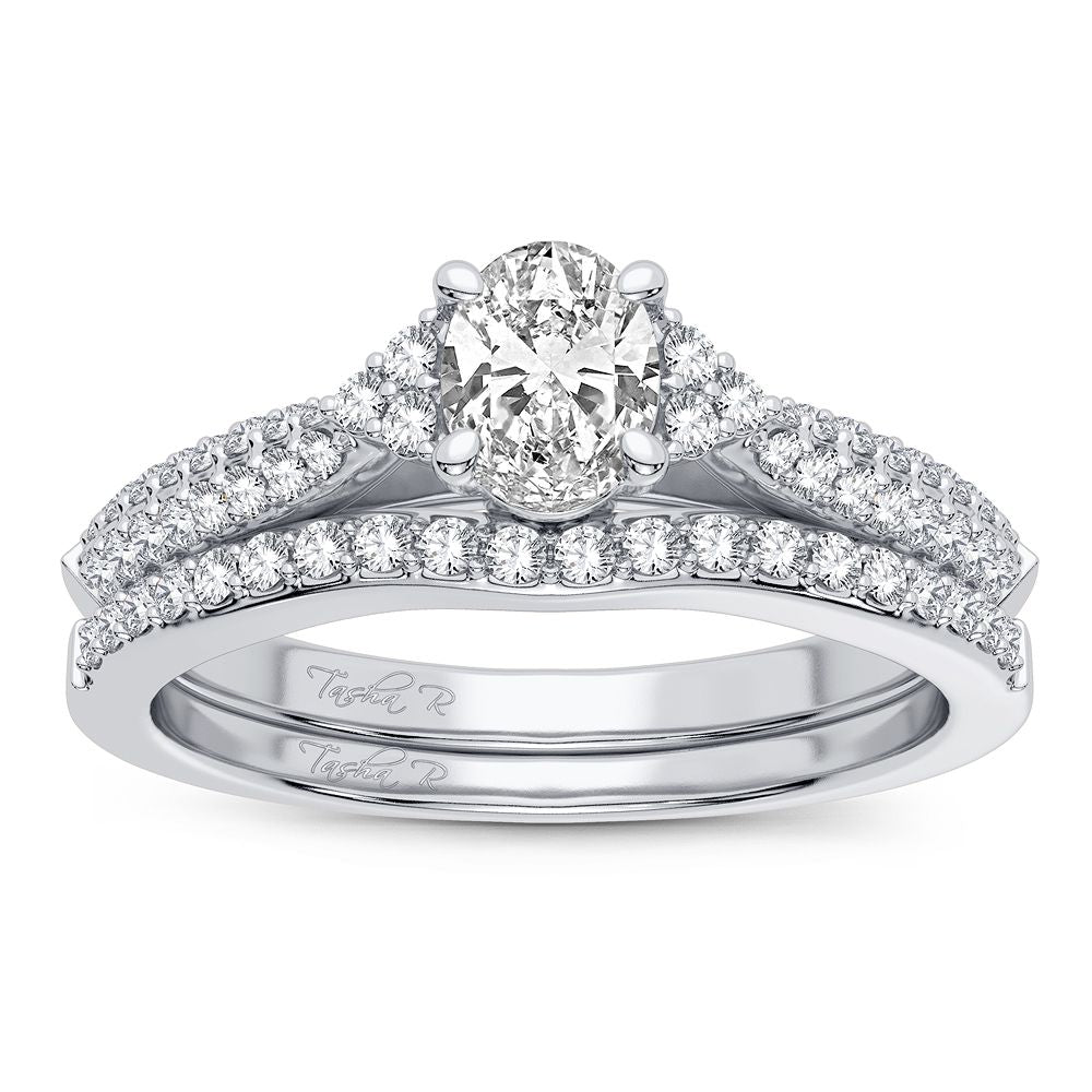 14K White Gold 0.60CT Diamond Bridal Ring