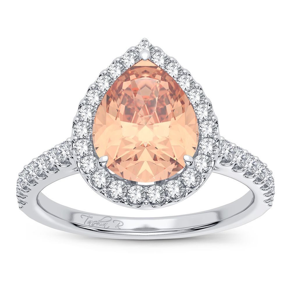 14K White Gold 0.33ct Morganite Ring