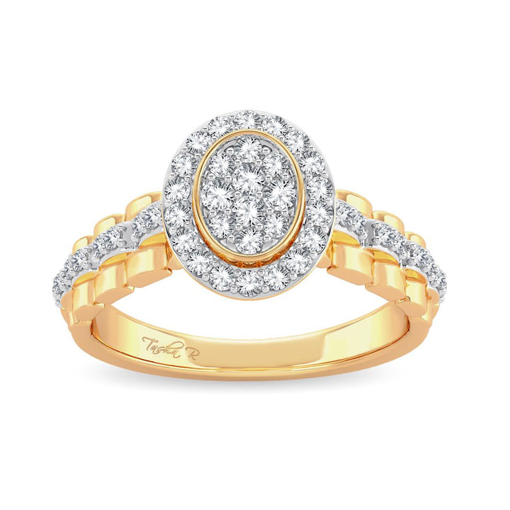 14K Yellow Gold 0.42ct Diamond Ring