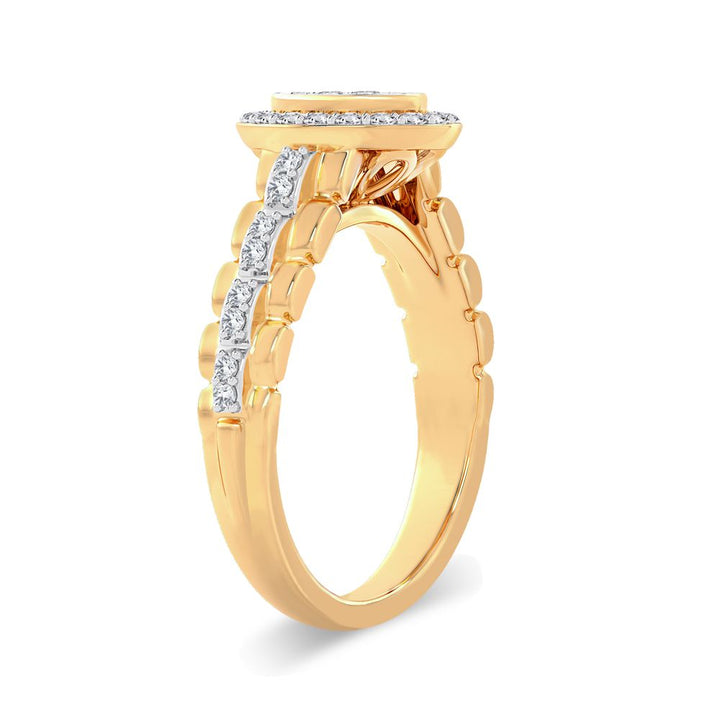 14K Yellow Gold 0.42ct Diamond Ring