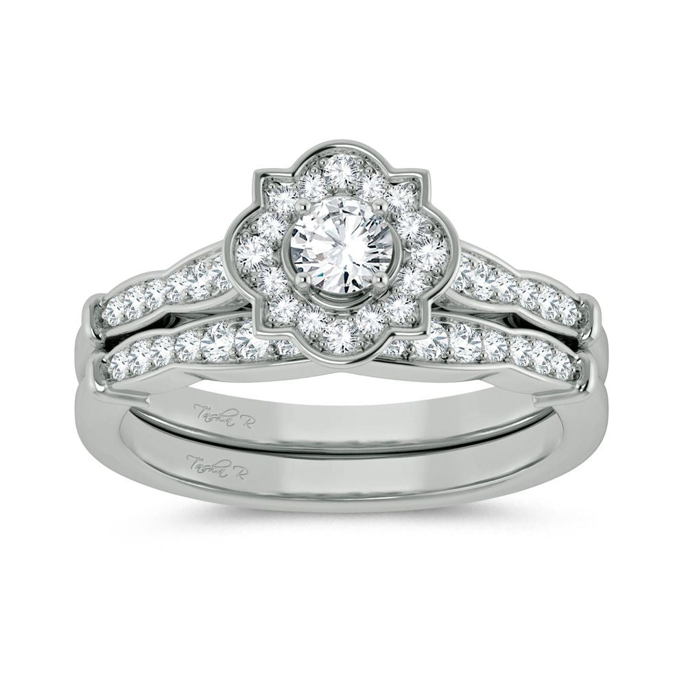 14K White Gold 0.50ct Diamond Bridal Ring