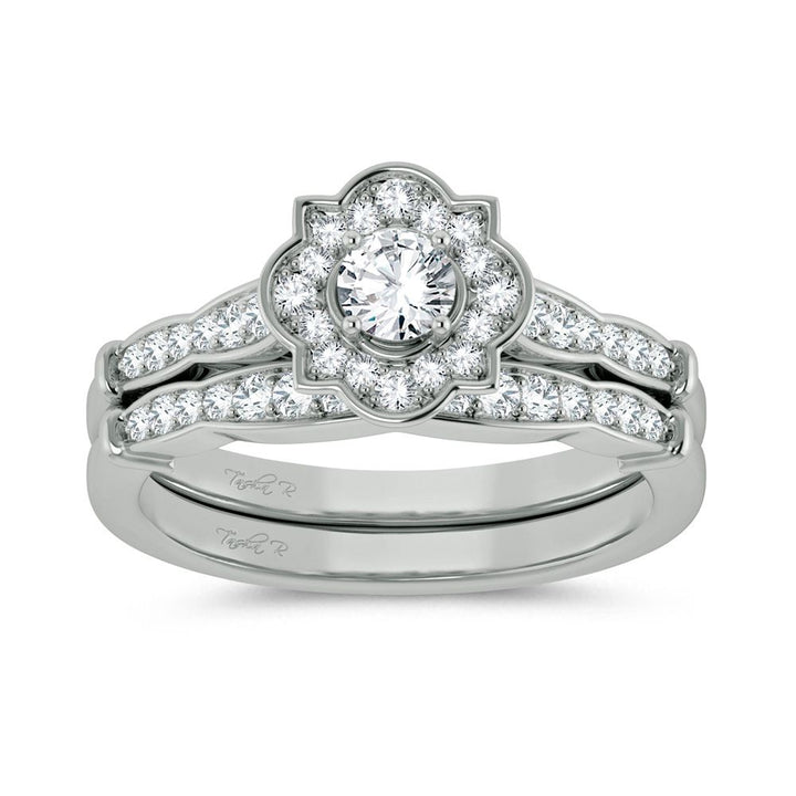 Timeless 14k White Gold Lab Diamond Bridal Ring (0.50ct)