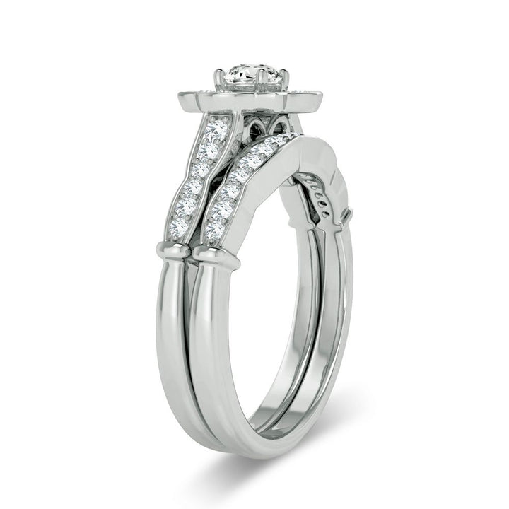 Timeless 14k White Gold Lab Diamond Bridal Ring (0.50ct)