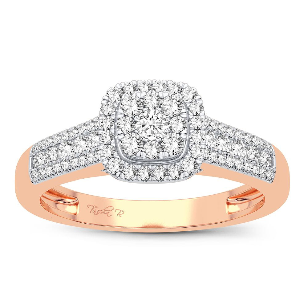 Timeless 14k Rose Gold 0.45CT Lab Diamond Engagement Ring