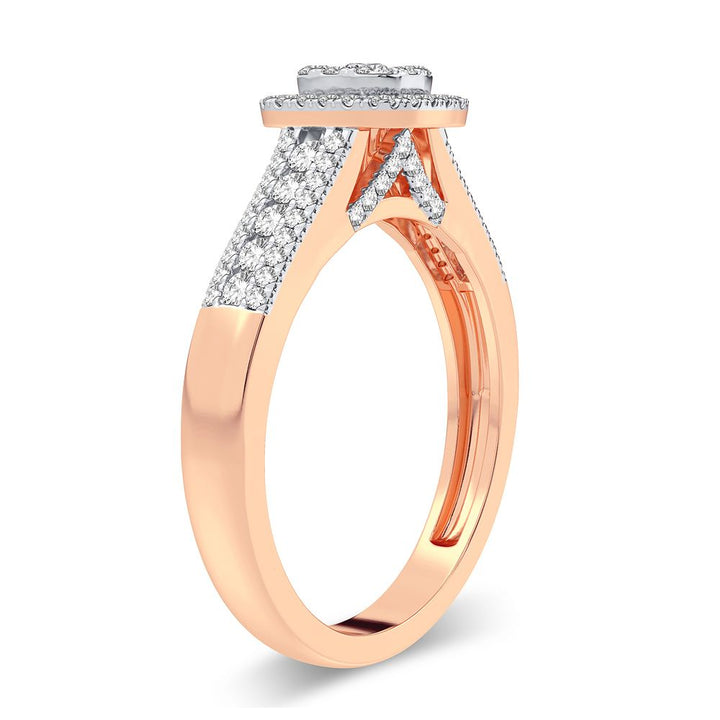 Timeless 14k Rose Gold 0.45CT Lab Diamond Engagement Ring
