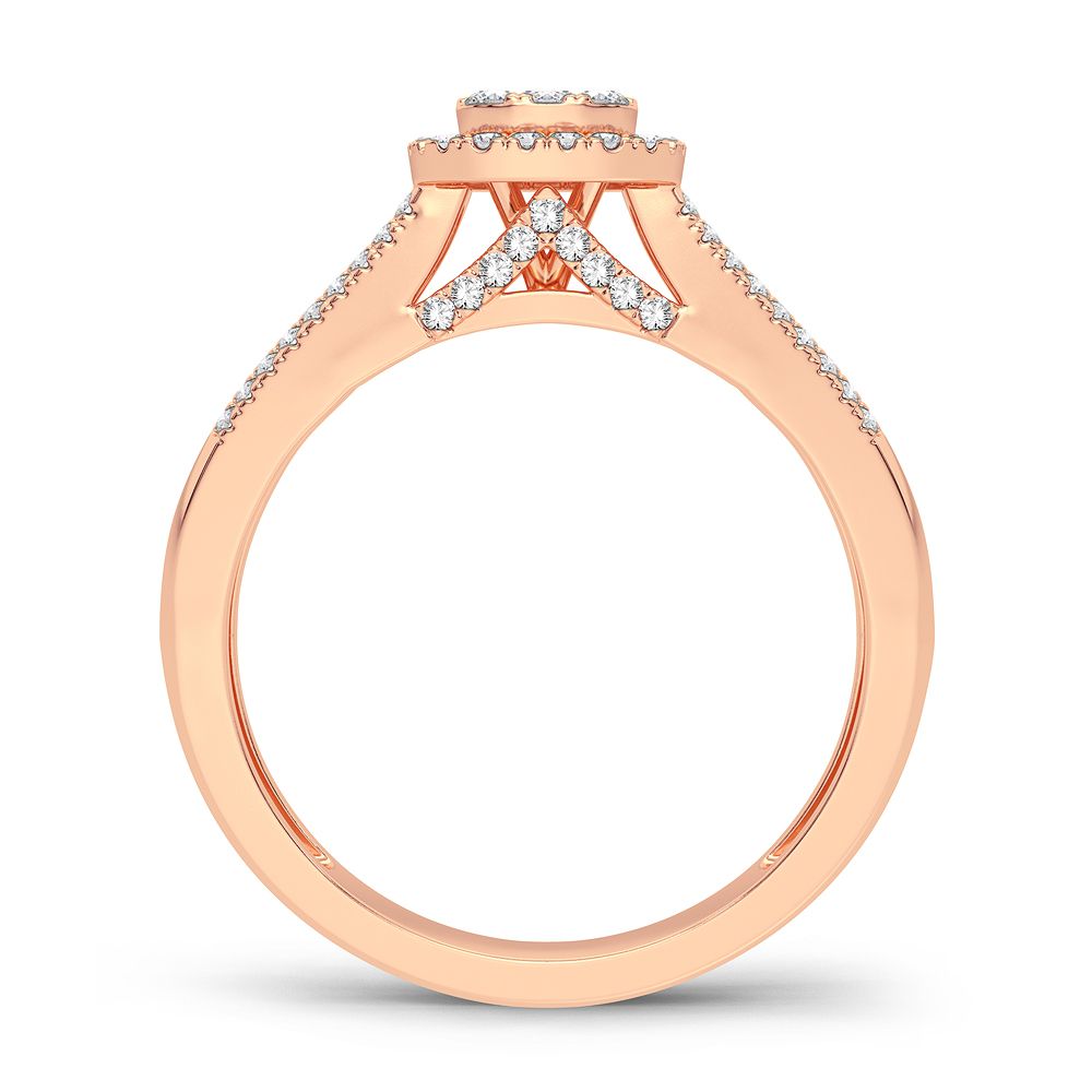 Timeless 14k Rose Gold 0.45CT Lab Diamond Engagement Ring