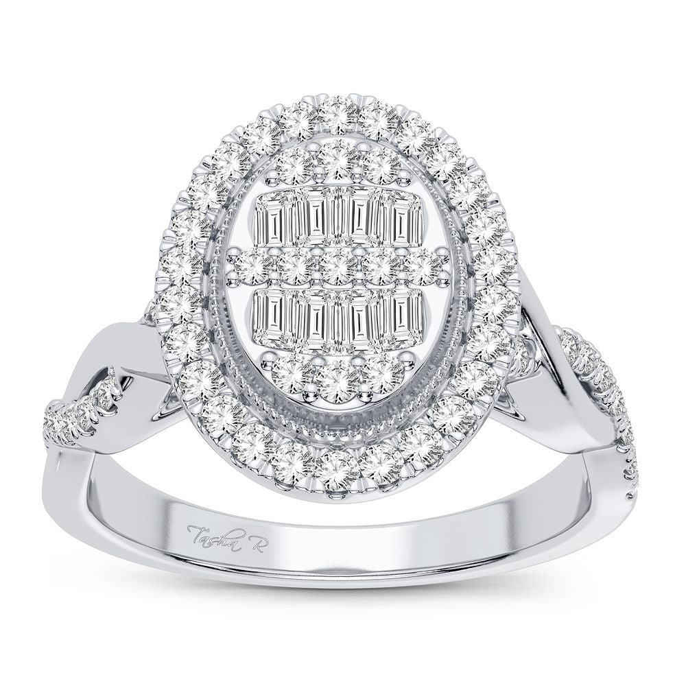 Luminous 14k White Gold Lab Diamond Womens Ring
