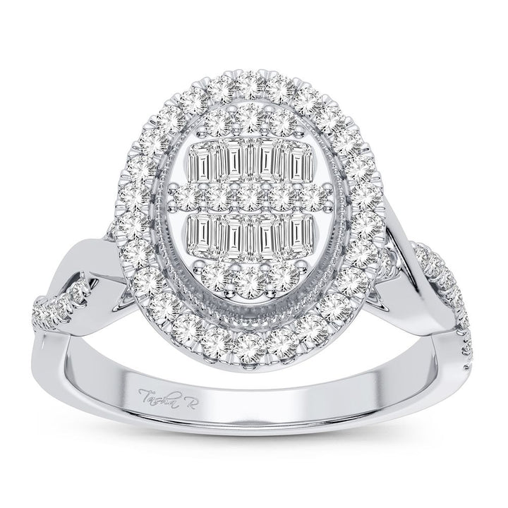 Luminous 14k White Gold Lab Diamond Womens Ring