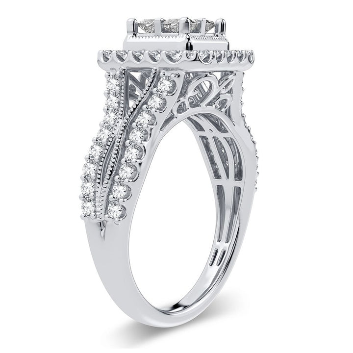 14k White Gold Lab-Created 1CT Diamond Engagement Ring