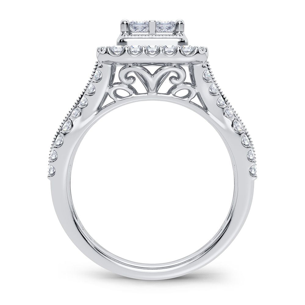 14k White Gold Lab-Created 1CT Diamond Engagement Ring