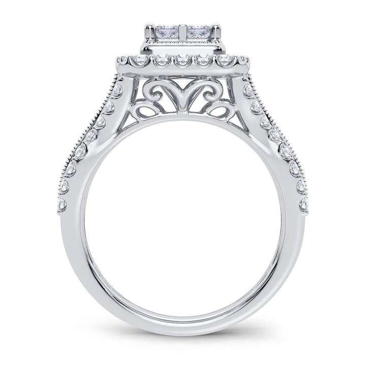 14k White Gold Lab-Created 1CT Diamond Engagement Ring