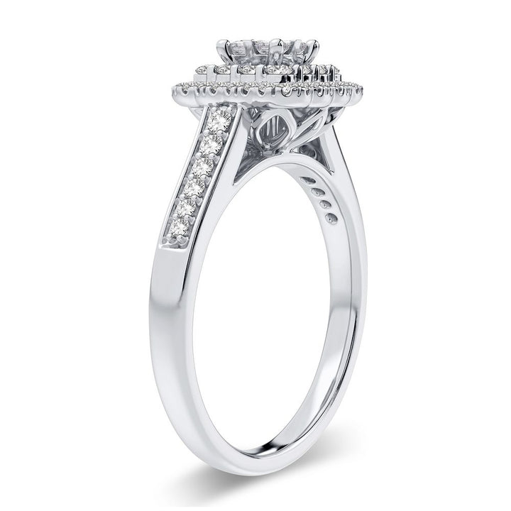 Elegant 14K White Gold 0.50CT Lab Diamond Ring