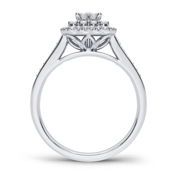 Elegant 14K White Gold 0.50CT Lab Diamond Ring