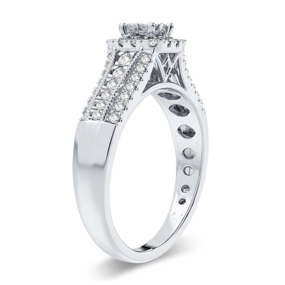Timeless 14K White Gold Lab Diamond Engagement Ring (0.50CT)