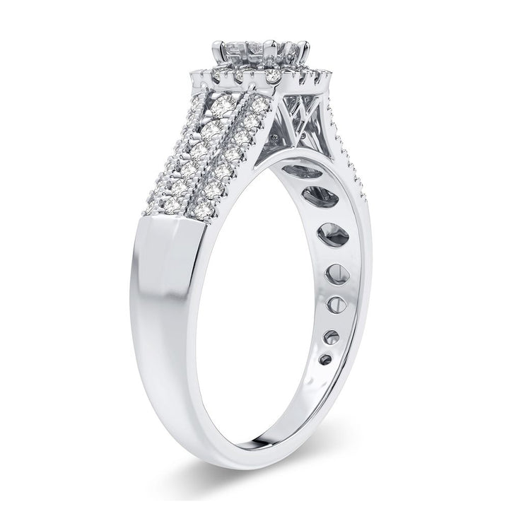 Timeless 14K White Gold Lab Diamond Engagement Ring (0.50CT)