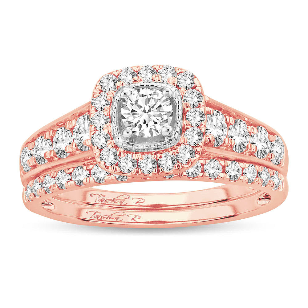 14k Rose Gold 1CT Lab Diamond Womens Engagement Ring
