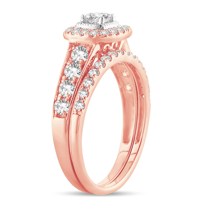 14k Rose Gold 1CT Lab Diamond Womens Engagement Ring