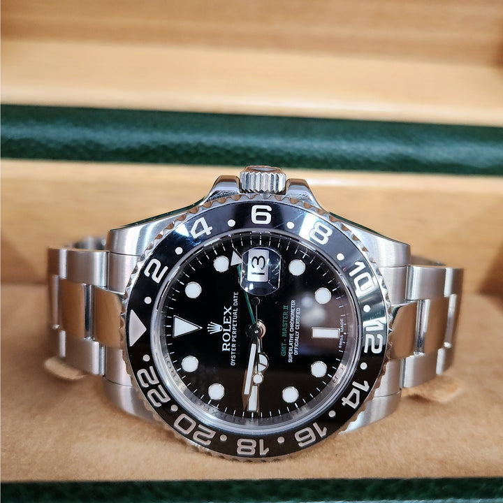 Rolex GMT-Master ll 116710LN 40mm Stainless Steel Black Ceramic Bezel w/ Box