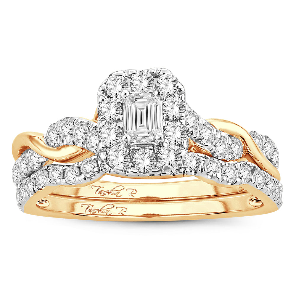 Luminous 14k Yellow Gold 1CT Lab Diamond Engagement Ring