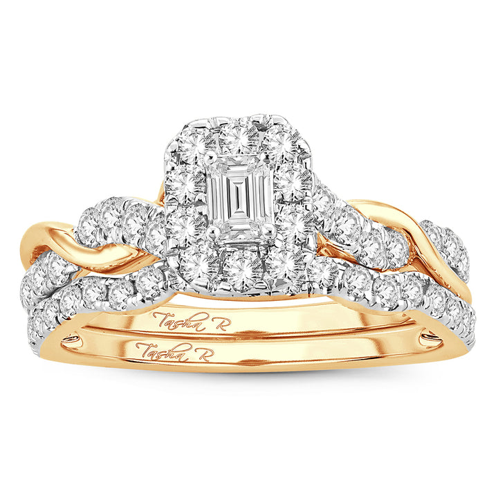 Luminous 14k Yellow Gold 1CT Lab Diamond Engagement Ring