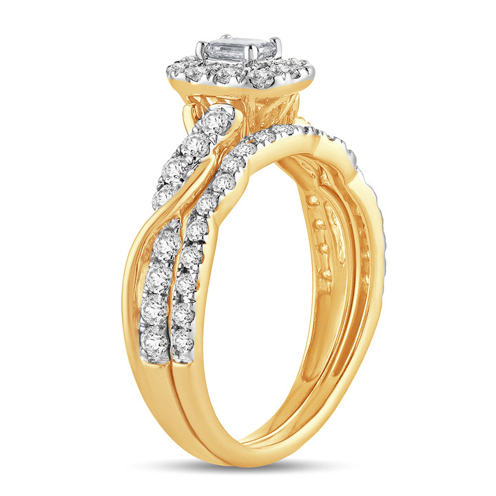 Luminous 14k Yellow Gold 1CT Lab Diamond Engagement Ring