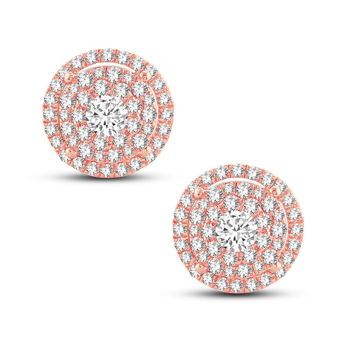 14k Rose Gold Lab-Grown Diamond Stud Earrings (2.05CT)