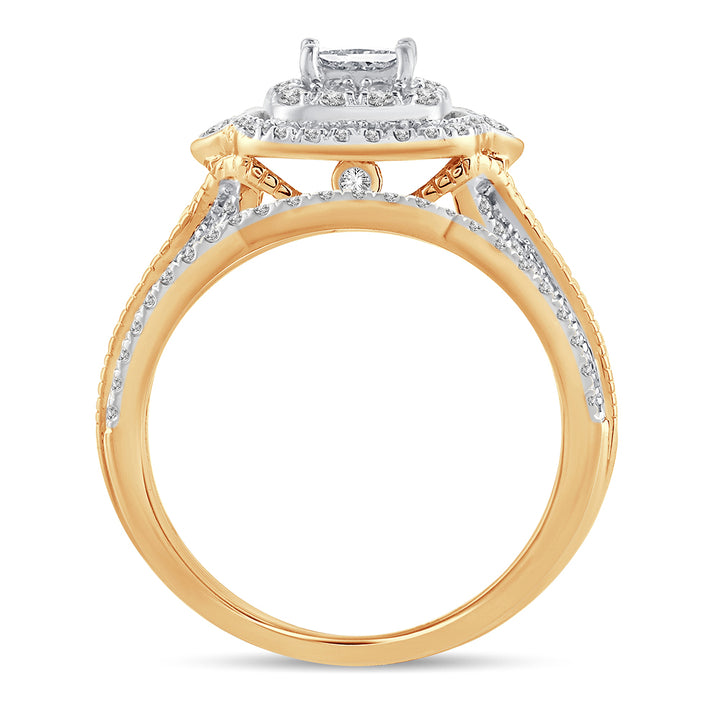 Brilliant 14K Yellow Gold Lab Diamond Bridal Ring (1CT)