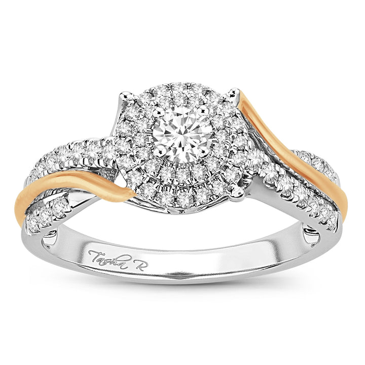 14K Yellow Gold 0.50CT Lab Diamond Womens Engagement Ring