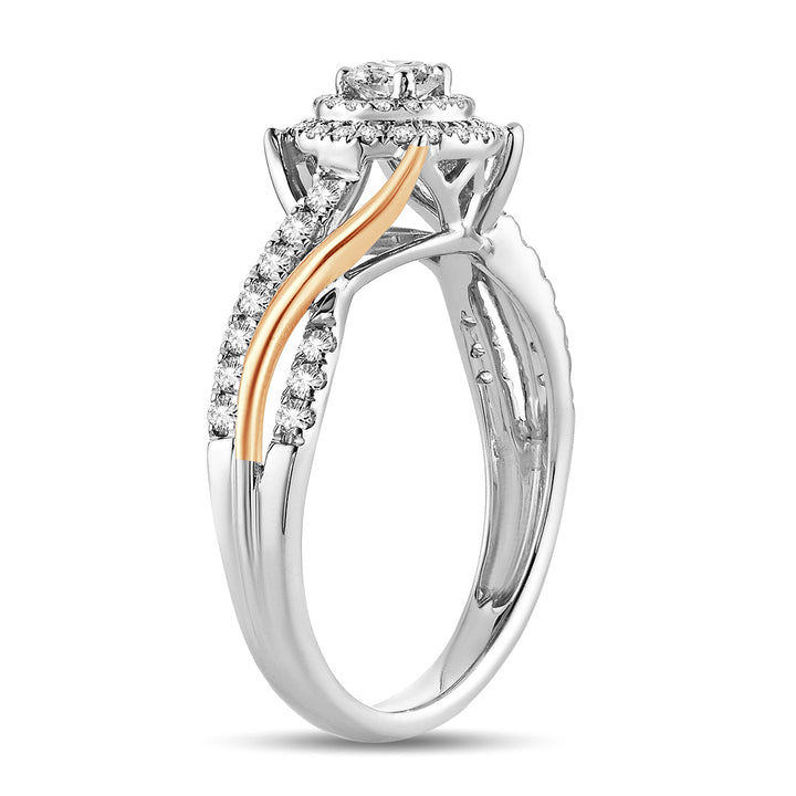 14K Yellow Gold 0.50CT Lab Diamond Womens Engagement Ring