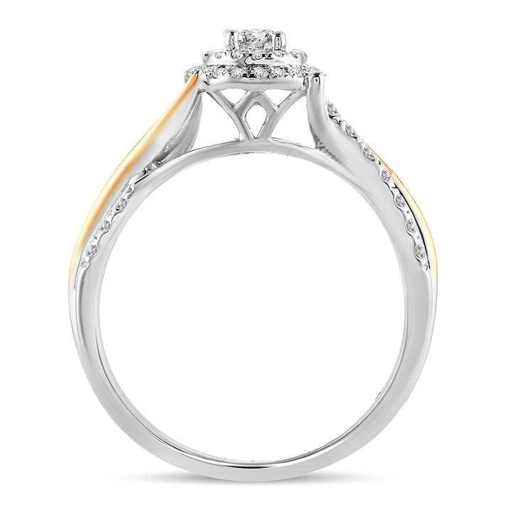 14K Yellow Gold 0.50CT Lab Diamond Womens Engagement Ring