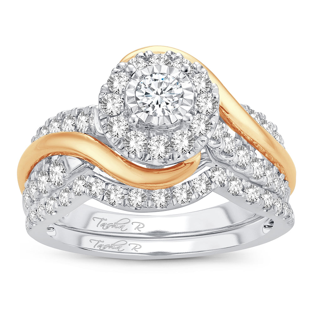 14K Yellow Gold Lab Diamond Bridal Ring - 1.10CT Brilliance