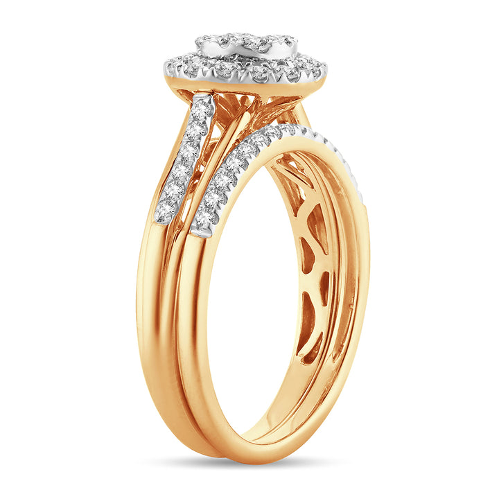 14k Yellow Gold Lab-Grown Diamond Bridal Ring Brilliance