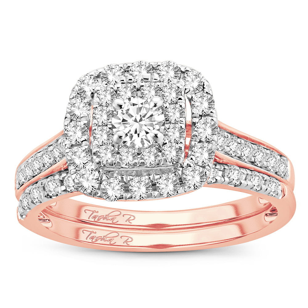 Timeless 14k Rose Gold 1CT Lab Diamond Engagement Ring