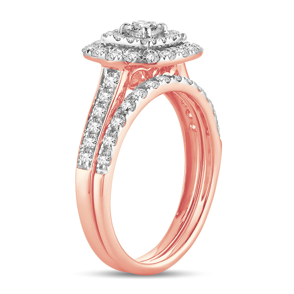 Timeless 14k Rose Gold 1CT Lab Diamond Engagement Ring