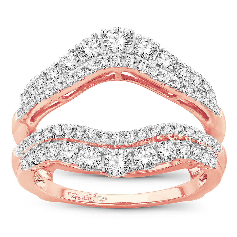 14K Rose Gold 1.00CT Diamond Ring Guard