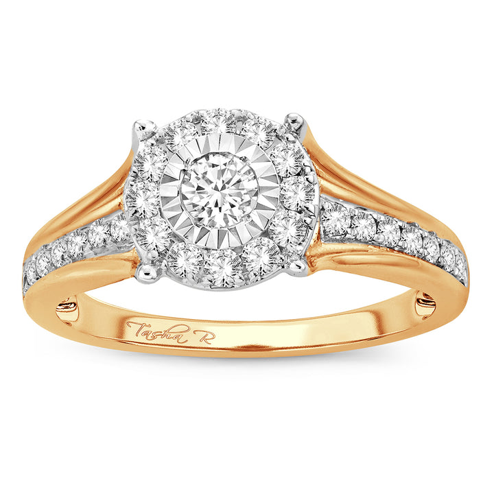 Luminous 14K Yellow Gold Lab-Grown 0.62CT Diamond Engagement Ring